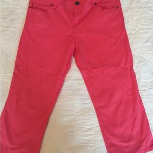 Willi Smith Coral Capri Cropped Pants ~ Size 29 ~ EC